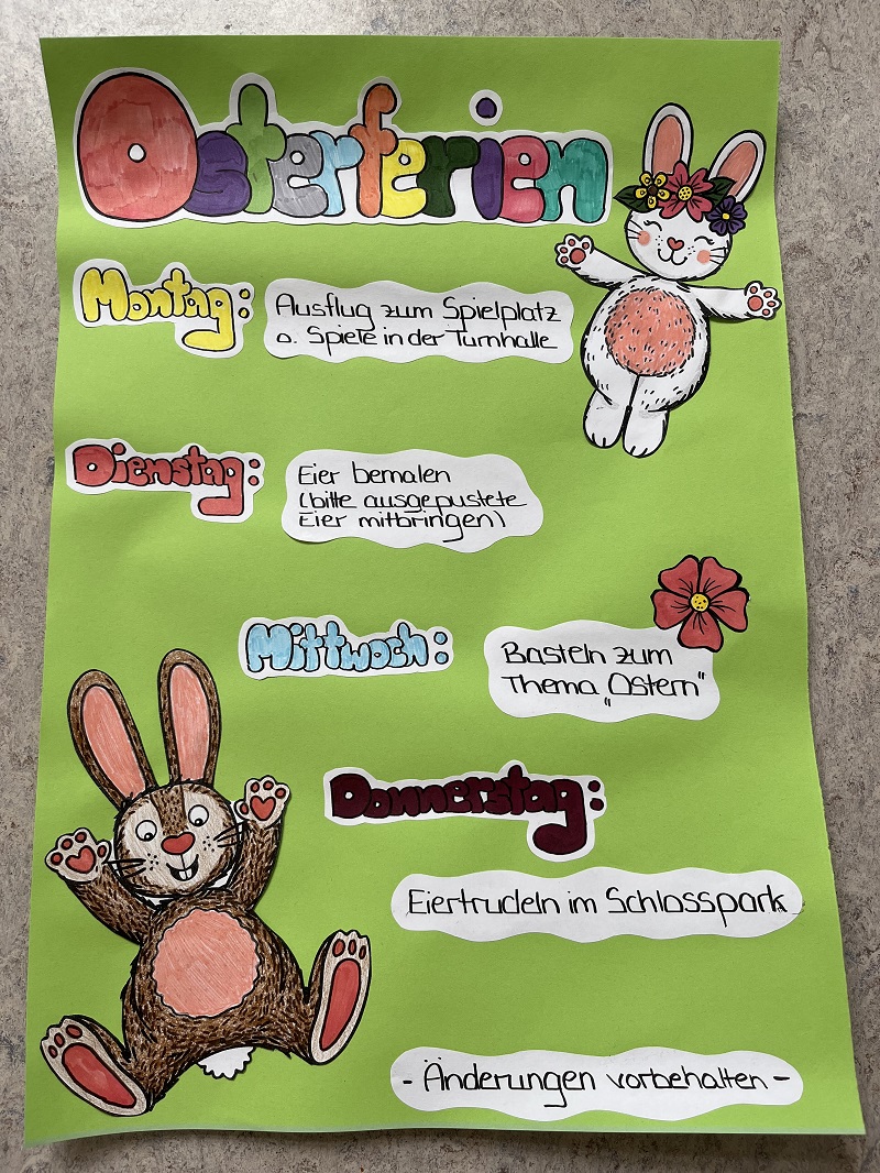 Read more about the article Plan für die Osterferien 2022