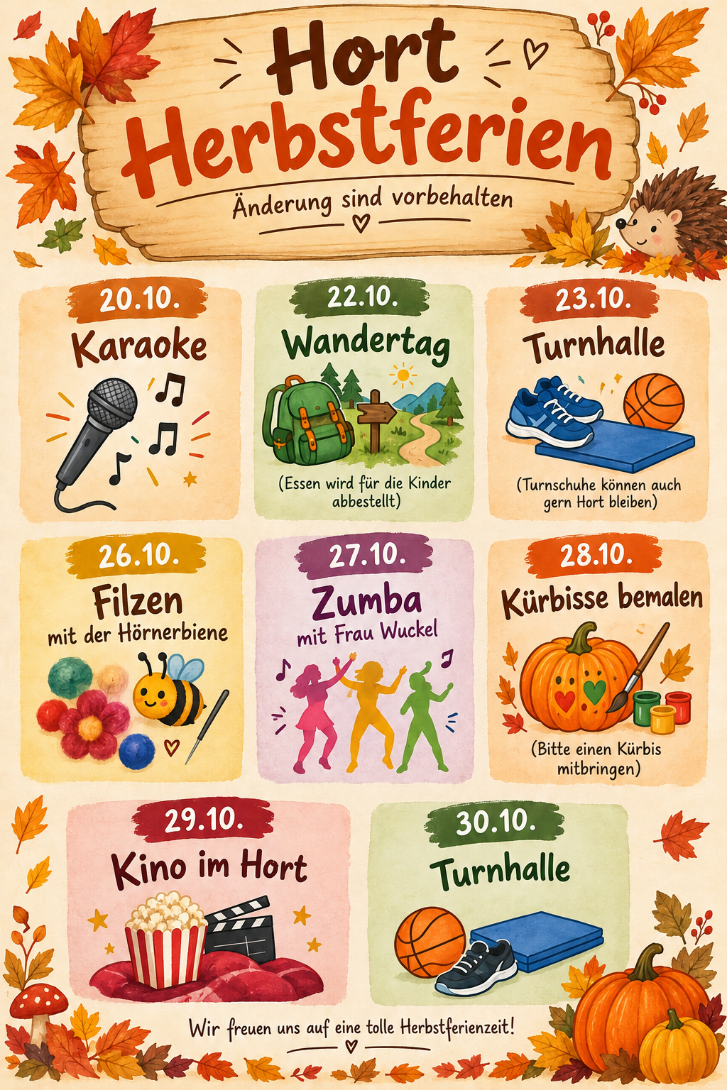 Read more about the article Oktoberferienplan